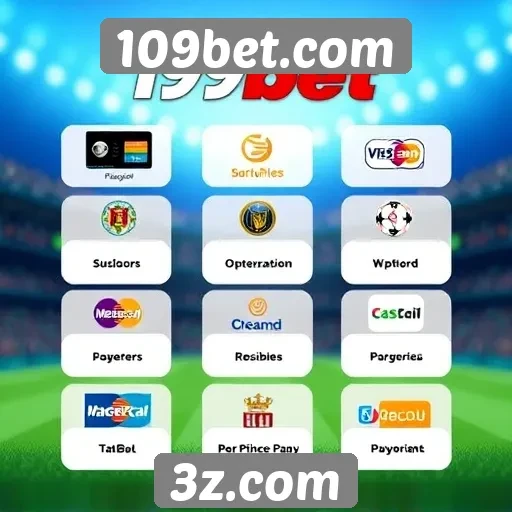 Métodos de pagamento aceitos no 109bet.com